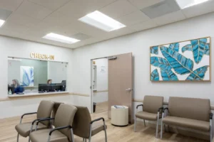 the waiting room at Premier