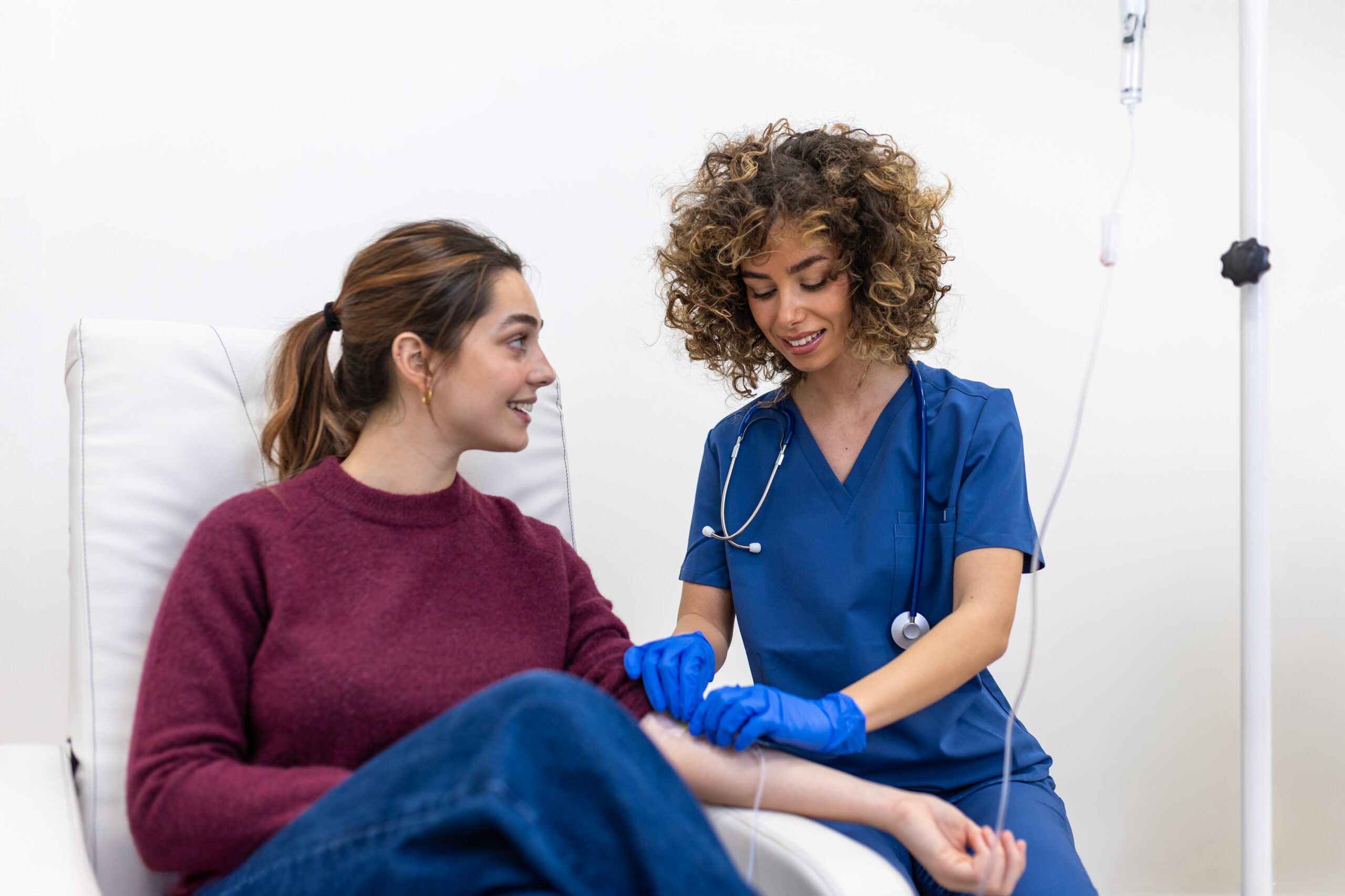 Patient prepped for an infusion